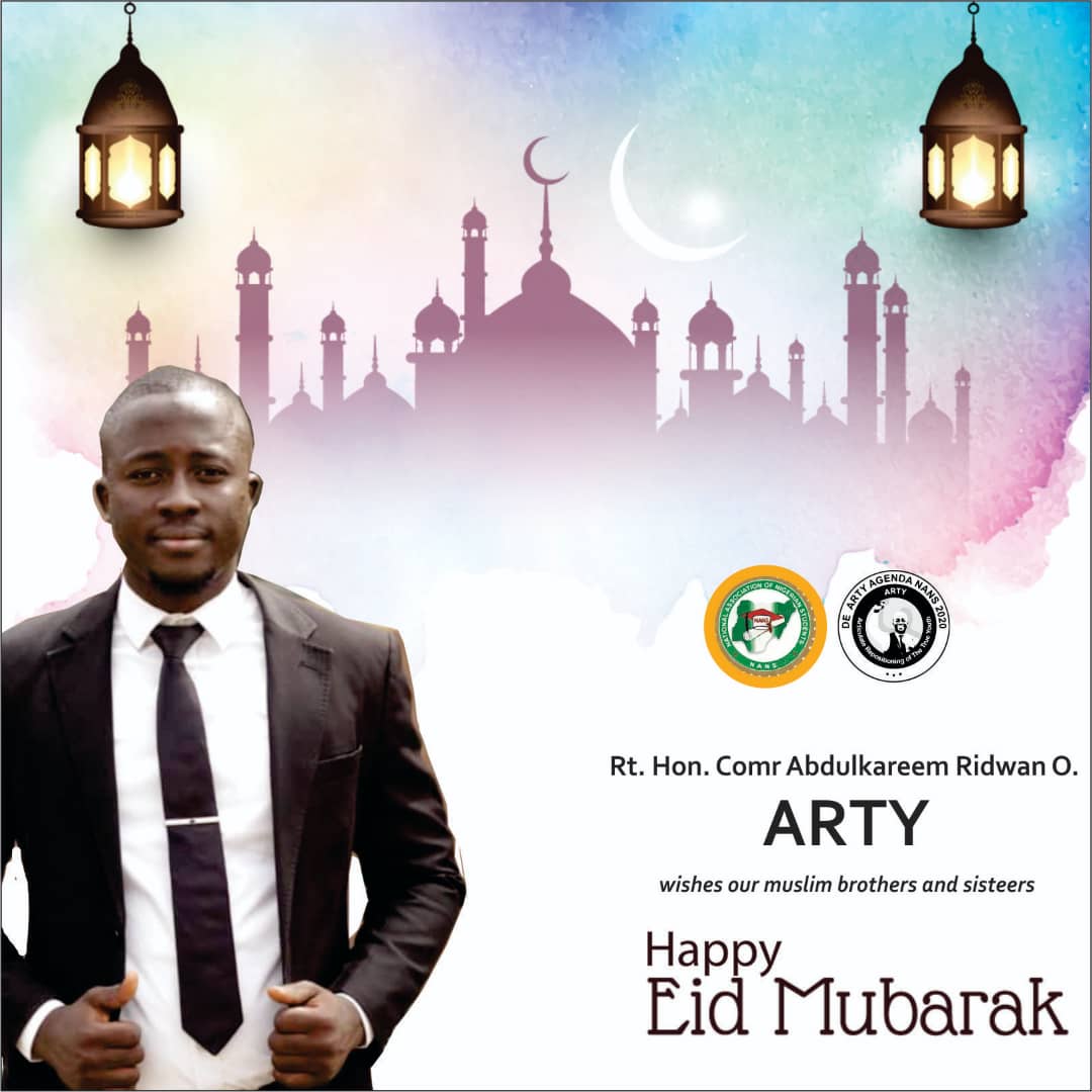 Rt.Hon.Comr Abdulkareem Ridwan O.ARTY Eid Mubarak Message.