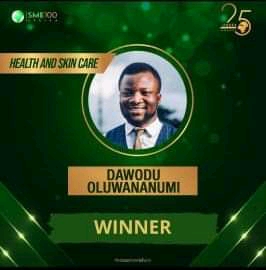 LASU’S DAWODU OLUWANANUMI JOSHUA WINS SME100AFRICA MOST ENTERPRISING YOUNG NIGERIA AWARD