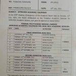 FEDERAL POLYTECHNIC, NEKEDE  RELEASES 2020/2021 ACADEMIC CALENDAR
