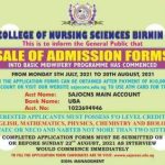 Sajo College of Nursing Sciences Releases Basic Midwifery Admission Form  For 2021/2022 Academic Session