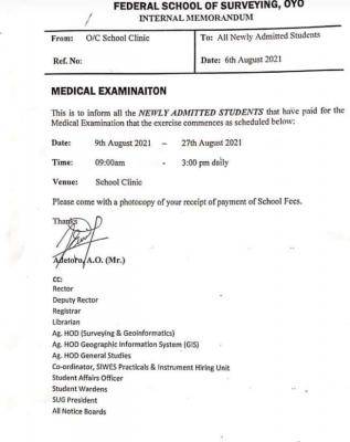 EKITI STATE COLLEGE OF HEALTH ANNOUNCES RESUMPTION OF ACADEMIC ACTIVITIES