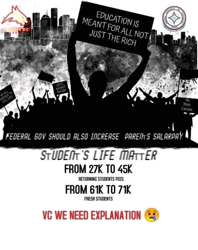 FEDERAL UNIVERSITY OF TECHNOLOGY MINNA, (FUTMINNA) SET TO HOLD PROTEST AGAINST HIKE IN TUITION FEES