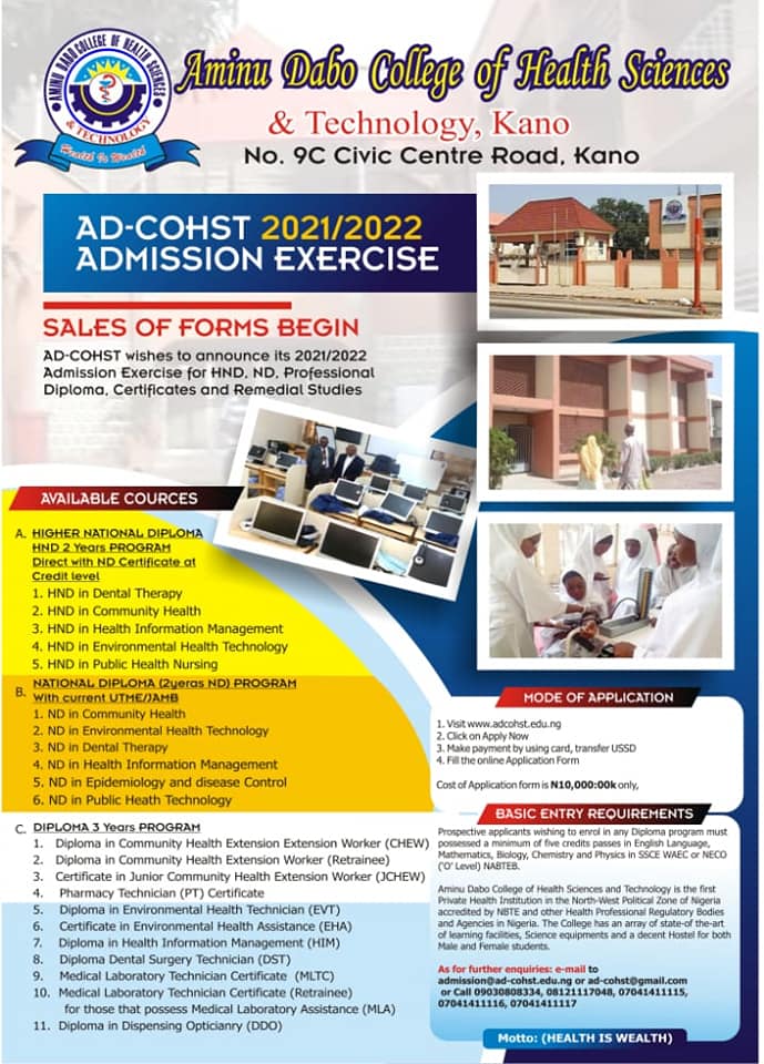 KOGI STATE COLLEGE OF NURSING AND MIDWIFERY RELEASES ADMISSION FORM FOR 2021/2022 ACADEMIC SESSION | BATCH B