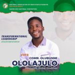 NAOSS 2021: NATIONAL PRESIDENTIAL ASPIRANT, COMR. OLOLAJULO OLUBUNMI DECLARES AMBITION, SOLICITS FOR THE SUPPORTS OF ALL ONDO STATE STUDENTS IN NIGERIA AND DIASPORA