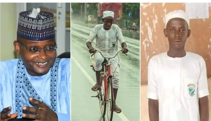 SS1 STUDENT WHO RODE BICYCLE UNDER THE RAIN TO SCHOOL GETS N100k