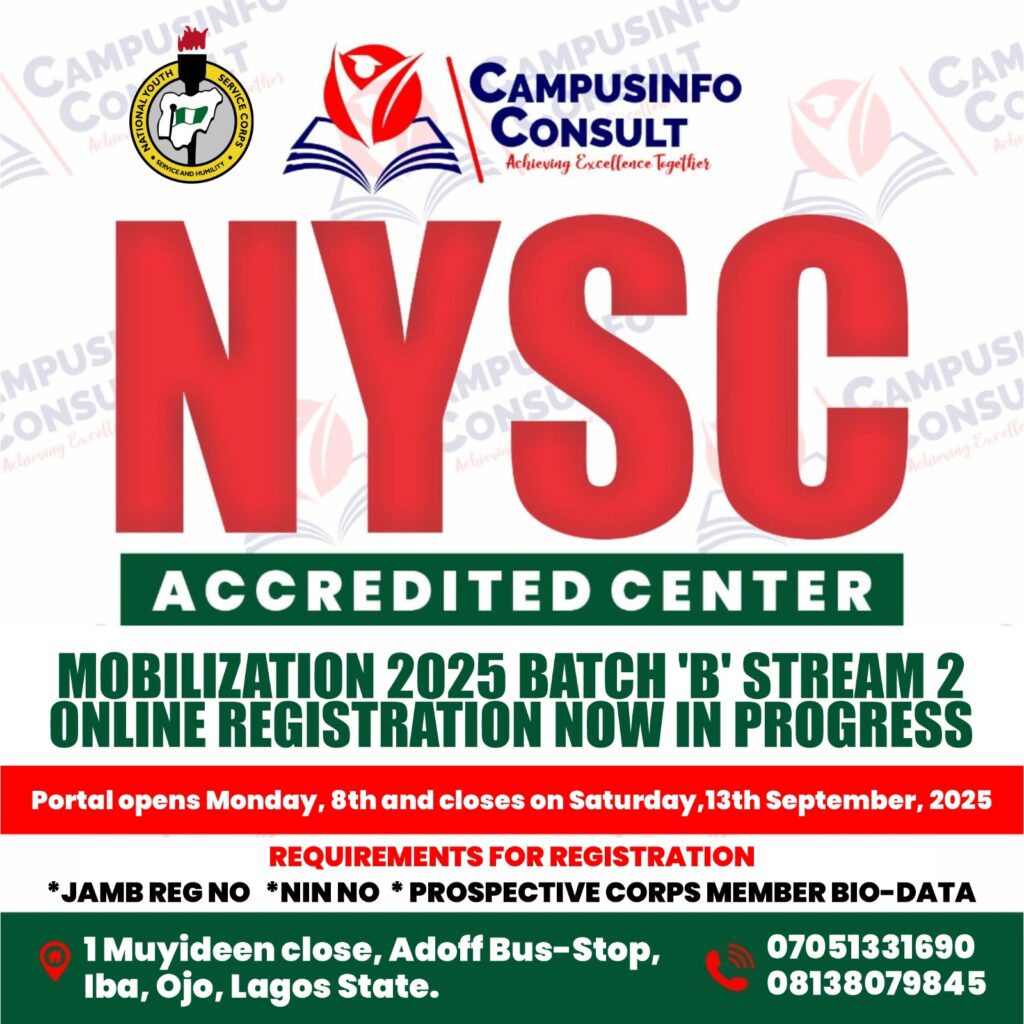 NYSC Activate Registration Portal For Batch B Stream II Campus News nysc-activate-registration-portal-for-batch-b-stream-ii-campus-news
