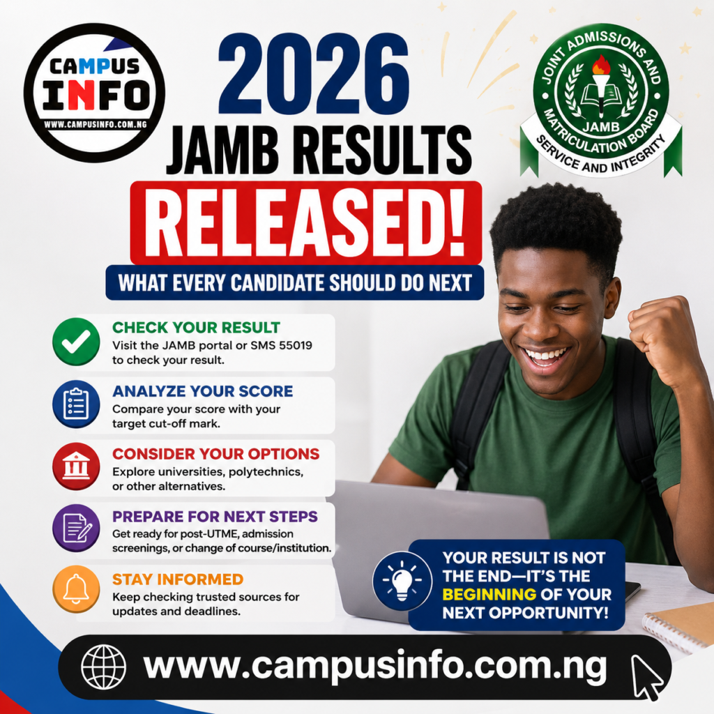 2026 JAMB Results Released: What Every Candidate Should Do Next