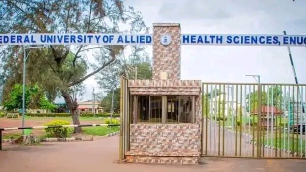 FEDERAL UNIVERSITY OF ALLIED HEALTH SCIENCES, ENUGU (FUAHSE) RELEASES POST-UTME/DE ADMISSION FORM FOR THE 2026/2027 ACADEMIC SESSION