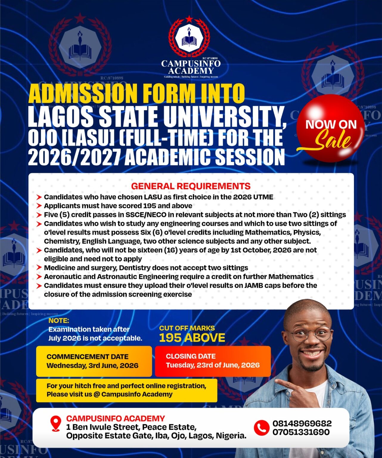 LAGOS STATE UNIVERSITY, OJO [LASU] ACTIVATES UTME AND DIRECT ENTRY ...
