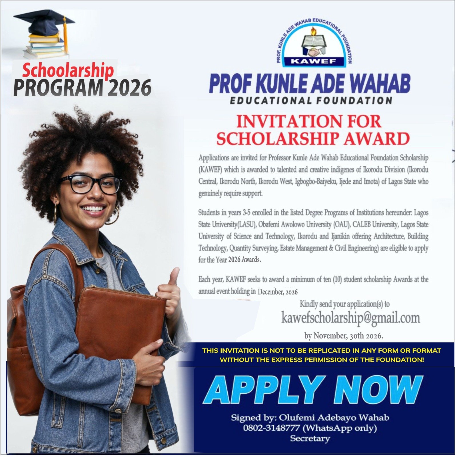 KAWEF Scholarship 2026: Eligibility, Application and Deadline
